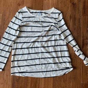 Striped black and white old navy long sleeve